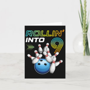Tarjeta Rollin en 9 Fiesta de Cumpleaños de la Bola Retro 
