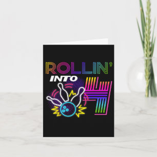 Tarjeta Rollin en Fiesta de bolos de Cumpleaños de 4 años