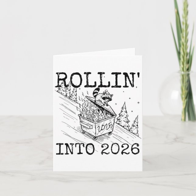 Tarjeta Rollin' Into 2026, 2026 Snarky New Year  (Anverso)