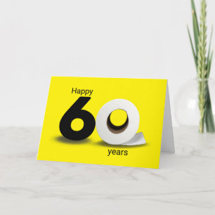 Tarjeta Rollo de Papel Higiénico Cumpleaños 60