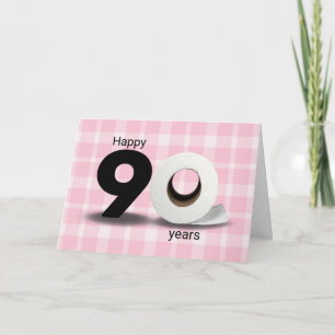 Tarjeta Rollo de papel higiénico en cuadros escoceses para