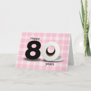 Tarjeta Rollo de papel higiénico en cuadros escoceses para
