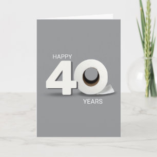 Tarjeta Rollo de papel higiénico para cumpleaños 40
