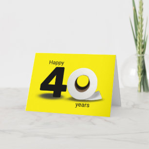 Tarjeta Rollo de papel higiénico para cumpleaños 40