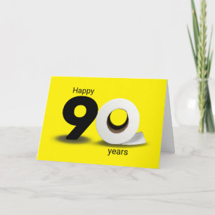 Tarjeta Rollo de papel higiénico para cumpleaños 90
