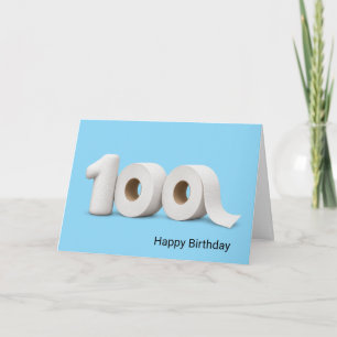 Tarjeta Rollo de papel higiénico para cumpleaños número 10