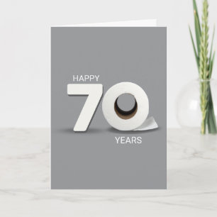 Tarjeta Rollo de papel higiénico para el 70 cumpleaños