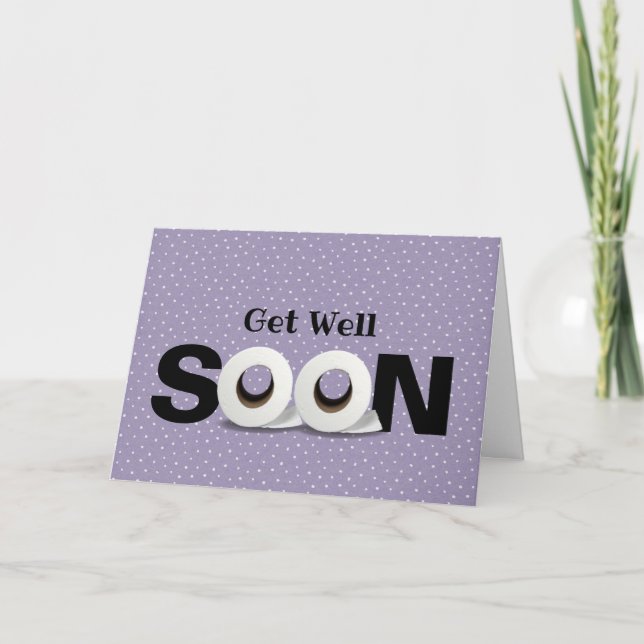 Tarjeta rollos de papel higiénico Get Well (Anverso)