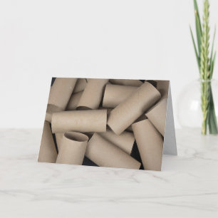 Tarjeta rollos de papel higiénico vacíos cumpleaños