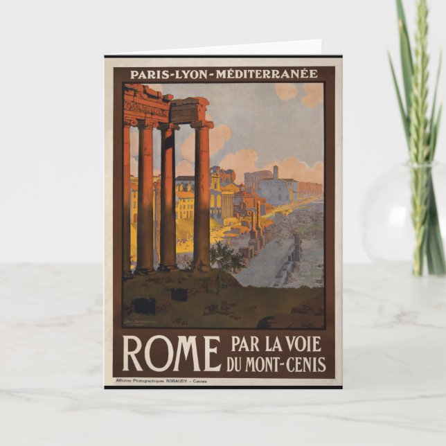 Tarjeta Roma con el Mont-Cenis (Anverso)
