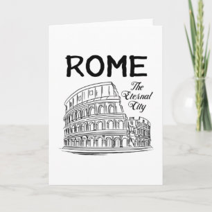 Tarjeta Roma Italia City Cityscape Skyline divertida idea