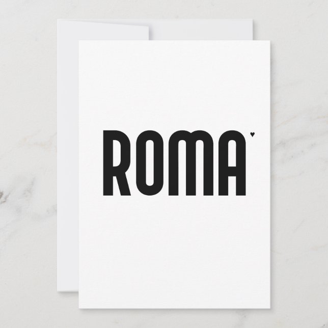 Tarjeta Roma - minimalistic typography card (Anverso)