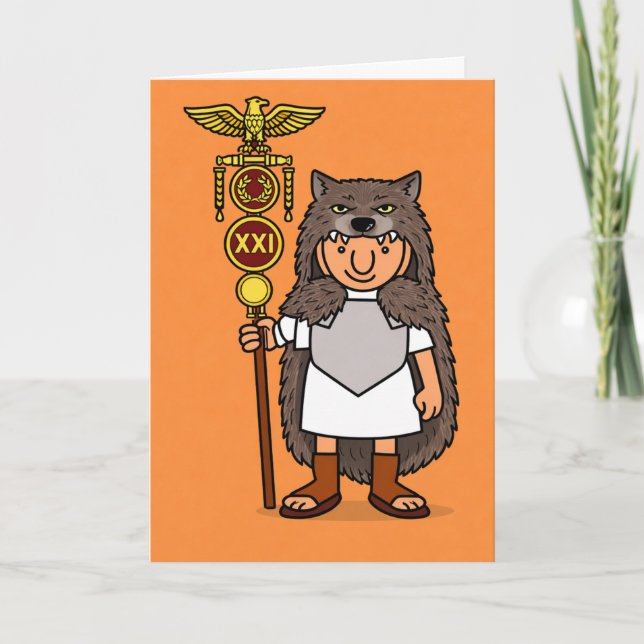 Tarjeta Roman 21st Birthday Card Signifer Standard Bearer (Anverso)