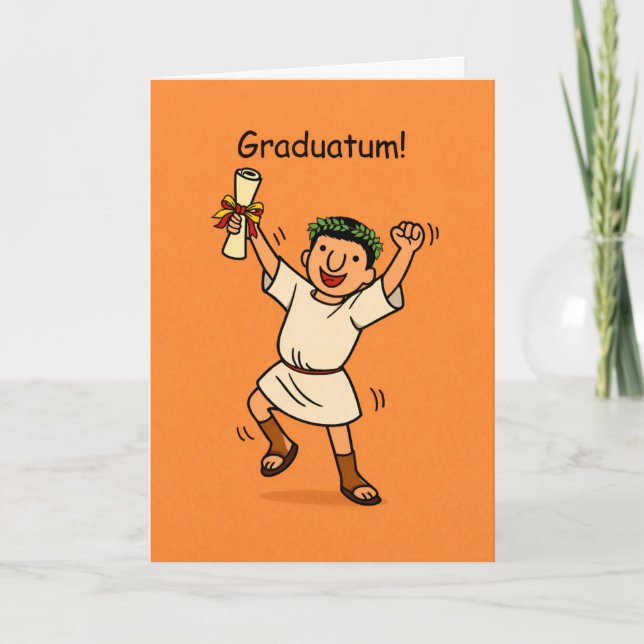 Tarjeta Roman Graduation Collection: “Graduatum!” (Anverso)