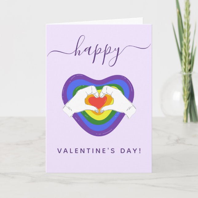 Tarjeta Romance El día de San Valentín del orgullo gay de  (Anverso)