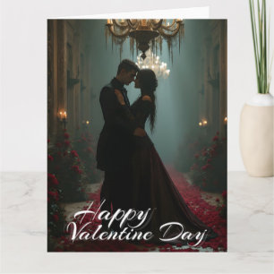 Tarjeta Romance en el Salón de Rosas para El día de San Va