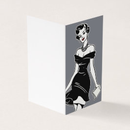 Tarjeta Romance encantado Pequeño vestido negro LBD Blank