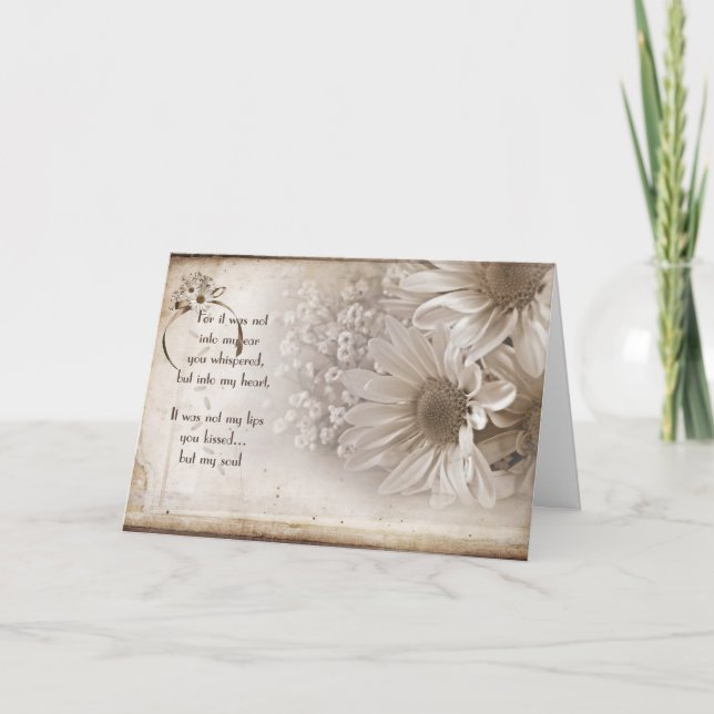 Tarjeta Romance floreciente (Anverso)