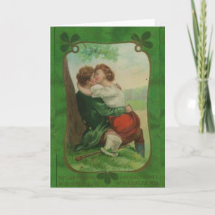 Tarjeta Romance irlandés vintage St. Patrick's Day