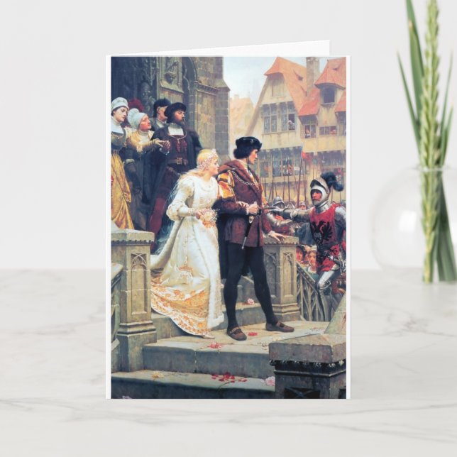 Tarjeta Romance medieval de la boda (Anverso)