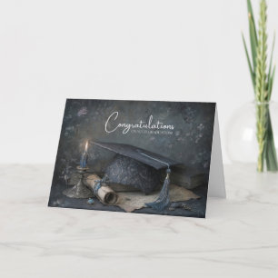 Tarjeta Romance Oscura Elegante y Melancólica Graduación