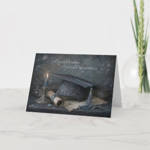 Tarjeta Romance Oscura Elegante y Melancólica Graduación