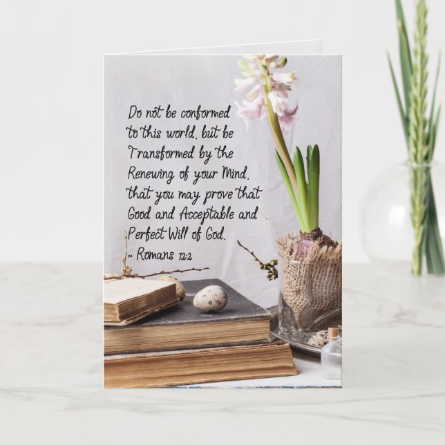 Tarjeta Romanos 12:2 No se ajustan a este mundo (Anverso)