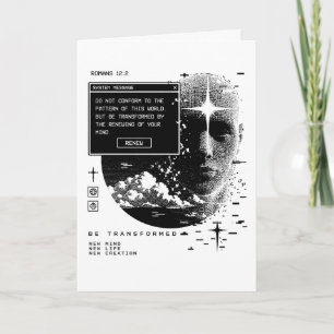 Tarjeta Romanos 12:2 Renueva Tu Mente Alerta de Mensaje de