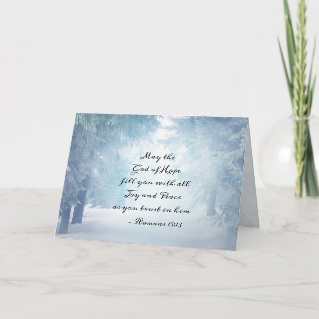 Tarjeta Romanos 15:13 El Dios de la Esperanza (Anverso)