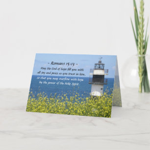 Tarjeta Romanos 15:13 Que el Dios de la Esperanza, el Faro