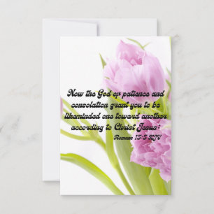 Tarjeta Romanos 15:5 KJV Biblia Scripture Fic Greeting