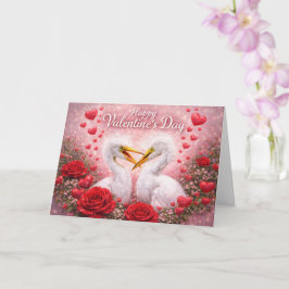 Tarjeta Romantic Egrets Valentine’s Day – Love & Nature
