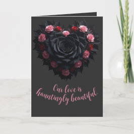 Tarjeta Romantic Gothic And Melancholic Black Rose