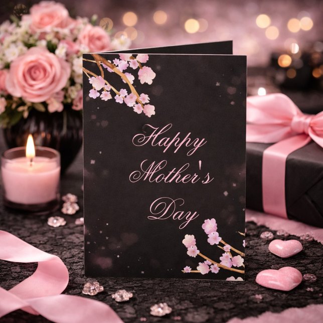 Tarjeta Romantic Japanese Cherry Blossoms Mother's Day (Subido por el creador)