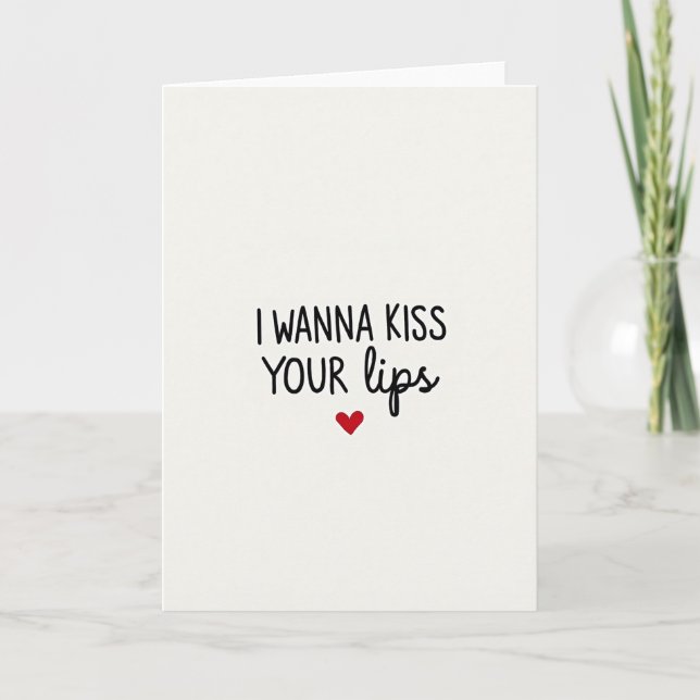 Tarjeta Romantic Kiss Your Lips Card (Anverso)
