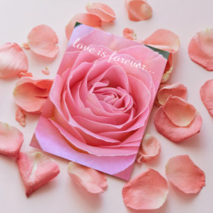 Tarjeta Romantic Pink Rose Personalized Marriage Proposal