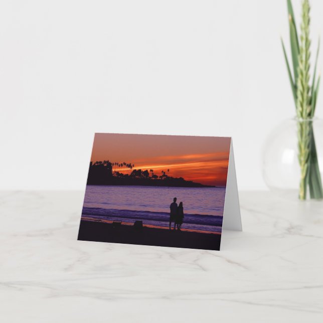 Tarjeta Romantic Sunset Notecard (Anverso)