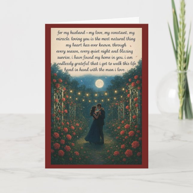 Tarjeta Romantic Valentine’s Cards for My Husband (Anverso)