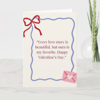 Tarjeta Romantic Valentine’s Day Greeting Card | Elegant L