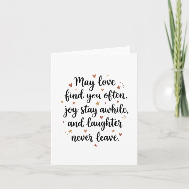 Tarjeta Romantic Wedding Quote Newlywed Bride Groom (Anverso)