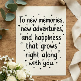 Tarjeta Romantic Wedding Quote Newlywed Bride Groom