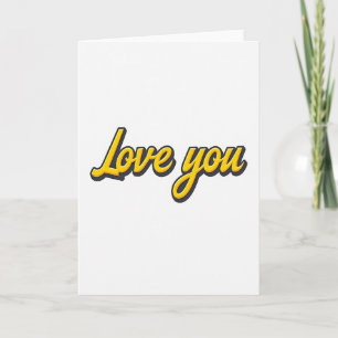 Tarjeta Romántica Amarilla Te Amo