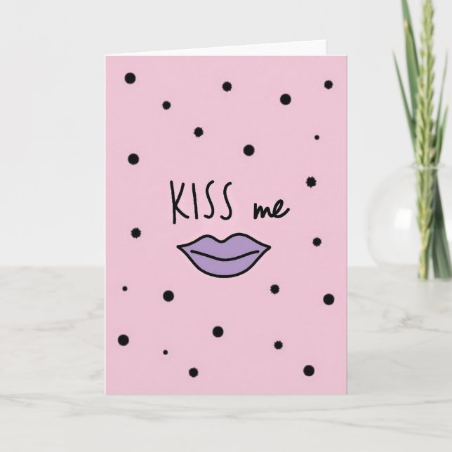 Tarjeta Romántica Bésame Amor (Anverso)