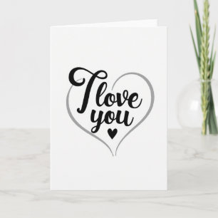 Tarjeta Romántica Blanca Te Amo