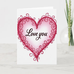 Tarjeta Romántica Corazón Te Amo