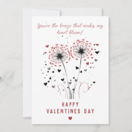 Tarjeta romántica Dandelion Valentine