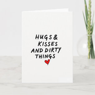 Tarjeta Romántica de Abrazos y Besos Traviesos