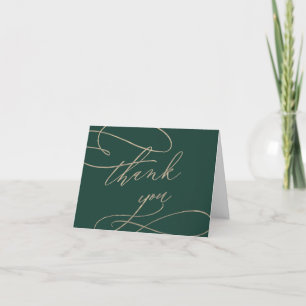 Tarjeta Romántica de Agradecimiento de Boda con Ca