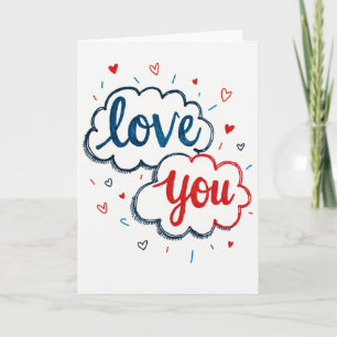Tarjeta Romántica de Amor con Garabatos