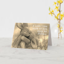 Tarjeta Romántica de Amor de Conejo para Ser Queri